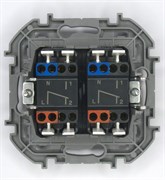 Legrand Inspiria алюминий переключатель двухклавишный с подсветкой 10 AX - 250 В 673667