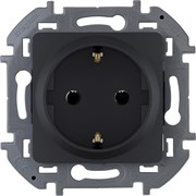 Legrand Inspiria антрацит розетка 2К+З - немецкий стандарт - 16 А - 250 В 673723