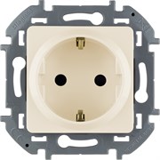 Legrand Inspiria слоновая кость розетка 2К+З со шторками - немецкий стандарт - 16 А - 250 В 673731