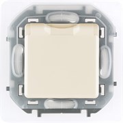Legrand Inspiria слоновая кость розетка 2К+З IP 44 с откидной крышкой и шторками - немецкий стандарт - 16 А - 250 В 673741