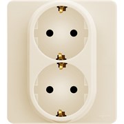 Legrand Inspiria слоновая кость розетка 2 x 2К+З - немецкий стандарт - 16 А - 250 В 673751