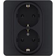 Legrand Inspiria антрацит розетка 2 x 2К+З - немецкий стандарт - 16 А - 250 В 673753