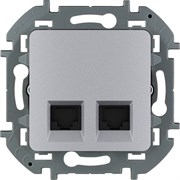 Legrand Inspiria алюминий двойная розетка RJ 45 - категория 6 - UTP 673842
