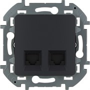 Legrand Inspiria антрацит двойная розетка RJ 45 - категория 6 - UTP 673843