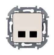 Legrand Inspiria слоновая кость двойная розетка RJ 45 - категория 5e - UTP 673836