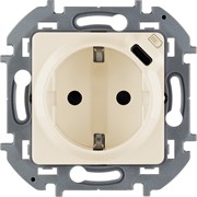 Legrand Inspiria слоновая кость розетка 2К+З немецкий стандарт 16А 250В со встроенным зарядным устройством USB C 1.5А 5В 673771