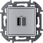 Зарядное устройство с двумя USB разьемами A C 240В/5В 3000мА INSPIRIA алюминий 673762 pe826507