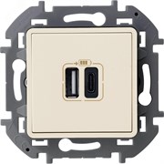 Зарядное устройство с двумя USB разьемами A C 240В/5В 3000мА INSPIRIA слоновая кость 673761 pe826504