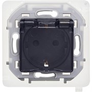 Розетка 1-м СП Inspiria 16А IP44 250В 2P+E защ. шторки с крышкой немецк. стандарт механизм антрацит Leg 673743 pe694416