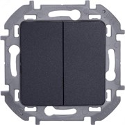Выключатель 2-кл. Inspiria 10А IP20 250В 10AX механизм антрацит Leg 673623 pe658159
