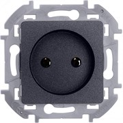 Розетка 1-м СП Inspiria 16А IP20 250В 2P механизм антрацит Leg 673713 pe657755