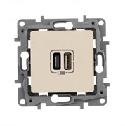 Legrand ETIKA слоновая кость зарядка USB А-C 672336