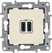 Legrand ETIKA слоновая кость зарядка USB C-C 672335