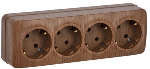 IEK GLORY РС24-3-ХД Розет. 4-ая с з/к о/у 16А GLORY дуб ERH41-K24-16 IEK GLORY РС24-3-ХД Розет. 4-ая с з/к о/у 16А GLORY дуб ERH41-K24-16