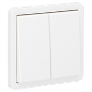 Niko Hydro Белый Кнопка 2-клавишная NO or NC, IP55, пруж клеммы 701-35005