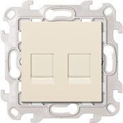 Simon 24 Слоновая кость Розетка для передачи данных 2xRJ45 Cat.6 UTP 2410600-031