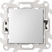 Simon 24 Алюминий Переключатель (проходной) 10AX 250В~ с системой Push&Go 2420201-033