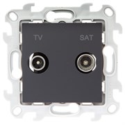Simon 24 Графит Розетка TV-SAT оконечная 2410486-038