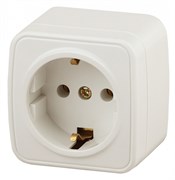 Intro 3-202-02 Розетка 2P+E Schuko, 16А-250В, IP20, ОУ, Polo, сл.кость (16/320/3840) Б0036127