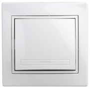 Intro Кнопка Plano 1-109-01 включения 10А-250В, IP20, СУ, Plano, белый Б0053830