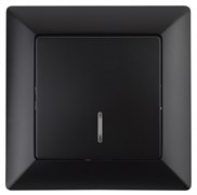 Intro Выключатель Solo 4-102-05 одноклавишный с подсветкой, 10А-250В, IP20, СУ, антрацит Б0053566