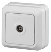 Intro 2Э-301-01 Розетка TV одиночная, ОУ, Quadro, б.м.п., белый (10/200/2400) Б0038872