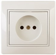 Intro Розетка Plano 1-201-02 без заземления 2P, 16А-250В, IP20, СУ, слоновая кость Б0053861