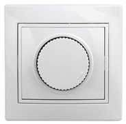 Intro Светорегулятор Plano 1-401-01 (диммер) поворотный, 600Вт 230В, IP20, СУ, белый Б0053935