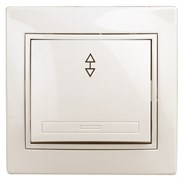 Intro Переключатель Plano 1-103-02 одноклавишный 10А-250В, IP20, СУ, слоновая кость Б0053744