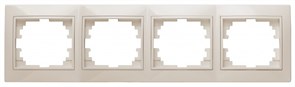 ЭРА 1-504-02 Intro Рамка на 4 поста гор., СУ, Plano, сл.кость (14/140/840) Б0027630