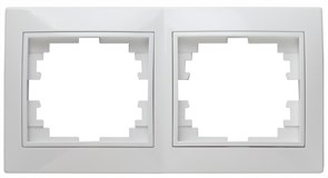 ЭРА 1-502-01 Intro Рамка на 2 поста гор., СУ, Plano, белый (20/400/4000) Б0027625