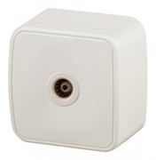 Intro 3-301-02 Розетка TV одиночная, IP20, ОУ, Polo, сл.кость (20/400/4800) Б0036133