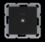 Jasmart Розетка TV Φ9.5mm проходная с накладкой, цвет Антрацит G6002B