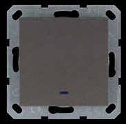 Jasmart Выключатель одноклавишный со светодиодом 10A 250V~ с накладкой, цвет Мокко G3011NZ