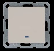Jasmart Выключатель одноклавишный со светодиодом 10A 250V~ с накладкой, цвет Тауп G3011NT