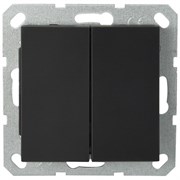 Jasmart G Черный матовый Выключатель 2-кл проходной 10A 250V~ G3022PB