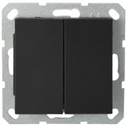 Jasmart G Черный матовый Выключатель 2-кл 10A 250V~ G3023PB