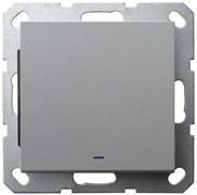 Jasmart G Алюминий Выключатель 1-кл с подсветкой 10A 250V~ G3011NS