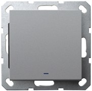 Jasmart G Алюминий Выключатель 1-кл проходной с подсветкой 10A 250V~ G3012NS