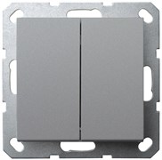 Jasmart G Алюминий Выключатель 2-кл 10A 250V~ G3023S