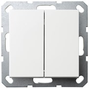 Jasmart G Белый глянцевый Выключатель 2-кл 10A 250V~ G3023W