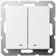 Jasmart G Белый глянцевый Выключатель 2-кл перекрестный с подсветкой 10A 250V~ G3023NW