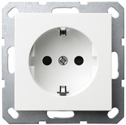 Jasmart G Белый глянцевый Розетка с/з со шторками 16A 250V~ G5501W