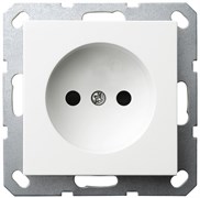 Jasmart G Белый глянцевый Розетка б/з со шторками 16A 250V~ G5503W