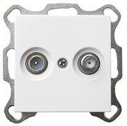 Jasmart G Белый глянцевый Розетка TV+FM проходная G6205W