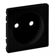 Legrand Valena Life Black  лицевая панель силовой розетки 2К, антрацит. 756972