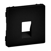 Legrand Valena Life Black лицевая панель для аудиорозетки с пружинными зажимами одиночной, антрацит. 756362