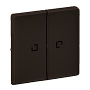 Legrand Valena Life Black лицевая панель для выключателя двухклавишного с подсветкой , антрацит. 756222