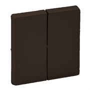 Legrand Valena Life Black лицевая панель для двухклавишного выключателя, антрацит. 756022