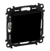 Legrand Valena Life Black переключатель 10АХ 250В с лицевой панелью. Безвинтовые зажимы, антрацит. 756316